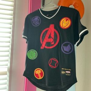 Marvel Heroes Black Graphic Jersey